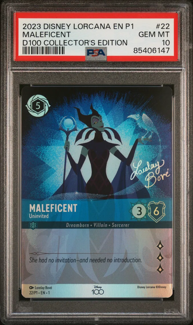 2023 #22 Maleficent - Uninvited PSA 10 Disney Lorcana EN P1-Promo