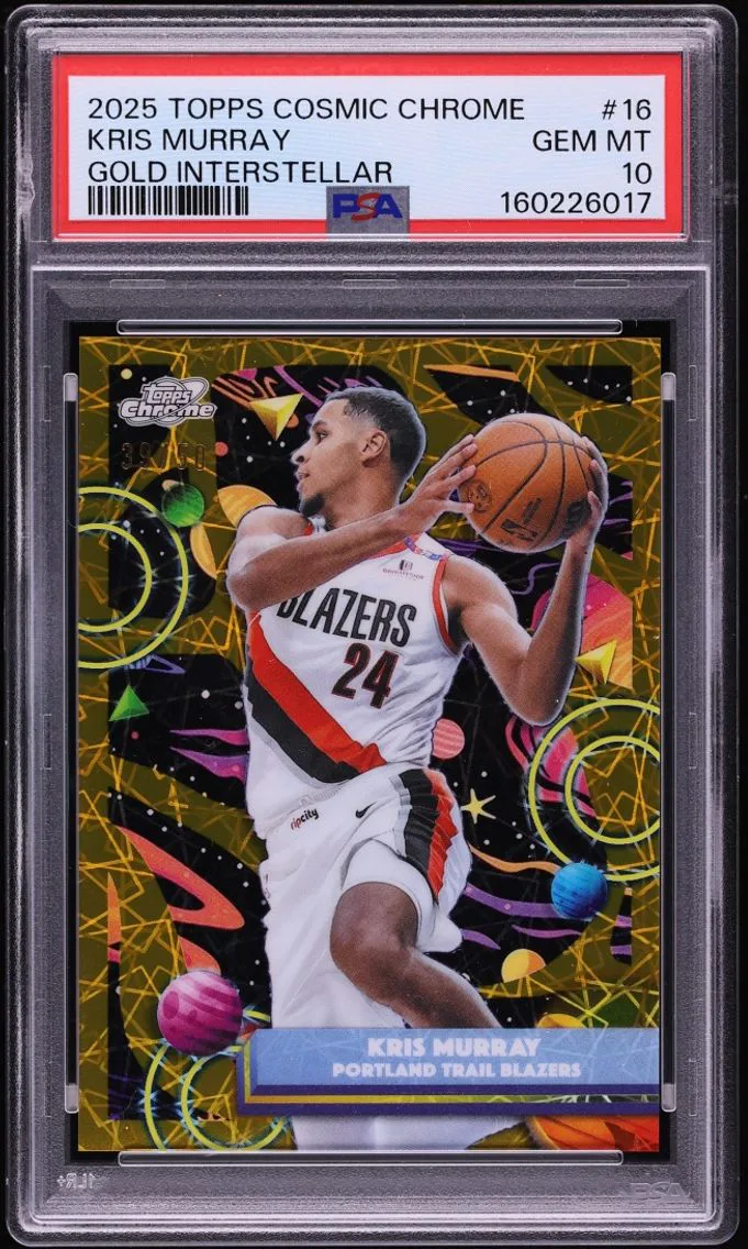 2025 Topps Chrome Cosmic Gold Interstellar Kris Murray /50 #16 PSA 10 GEM MINT