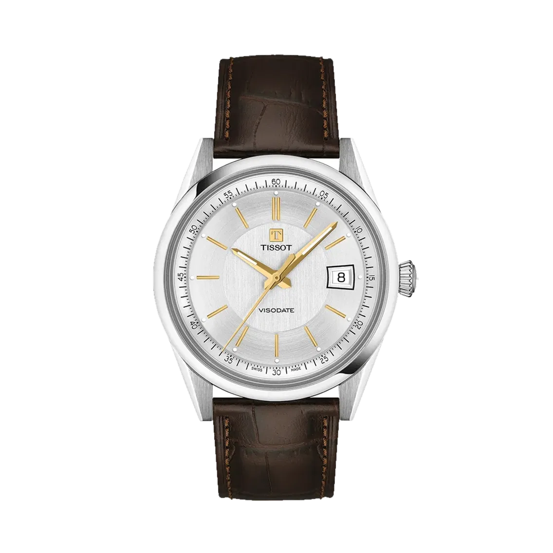 Tissot Visodate 39mm - Silver on Leather Strap