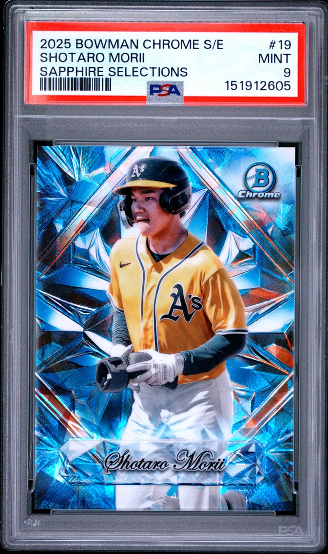 2025 #19 Shotaro Morii PSA 9 Bowman Chrome Sapphire Edition Sapphire Selections