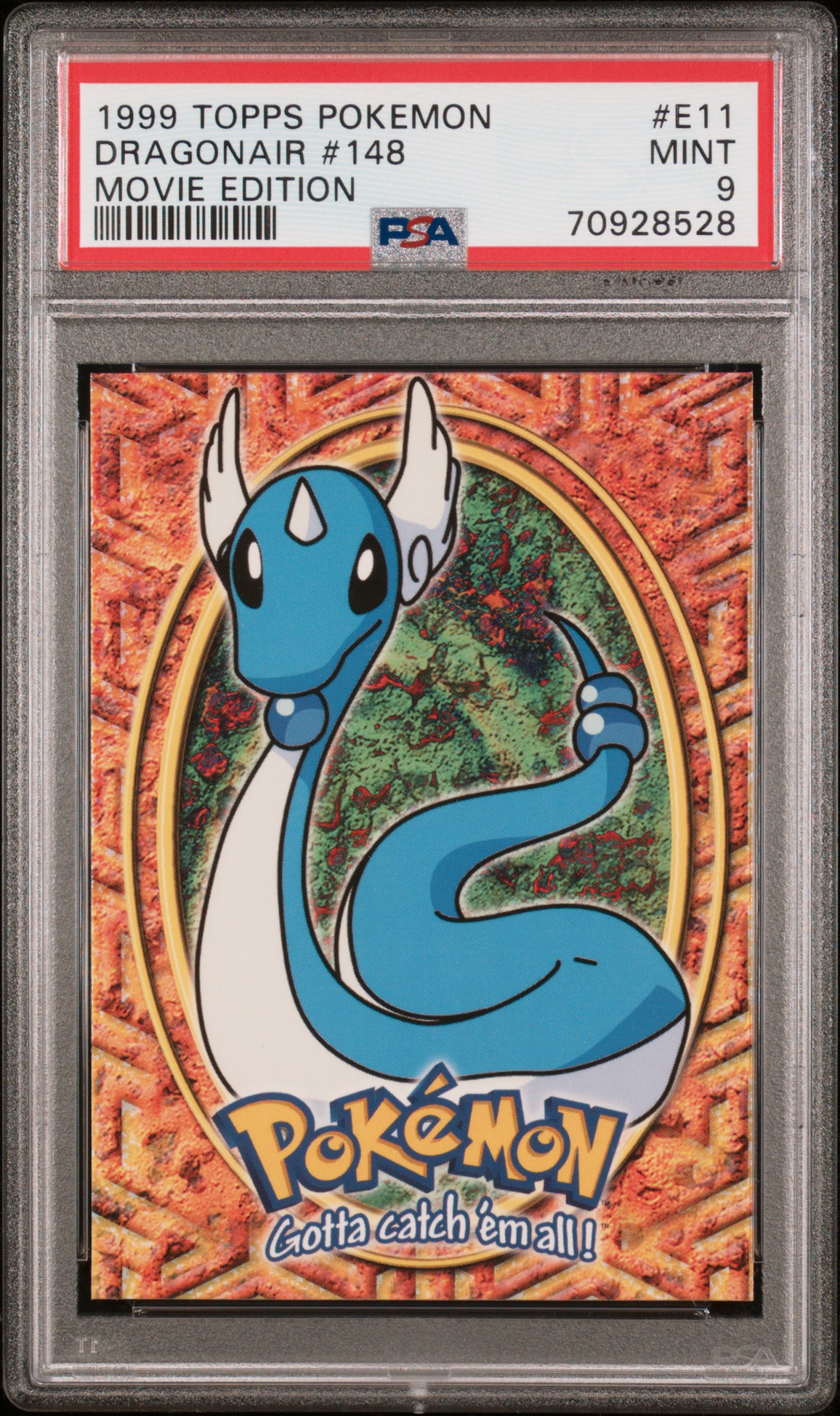 1999 #E11 Dragonair #148 PSA 9 Topps The Movie Edt