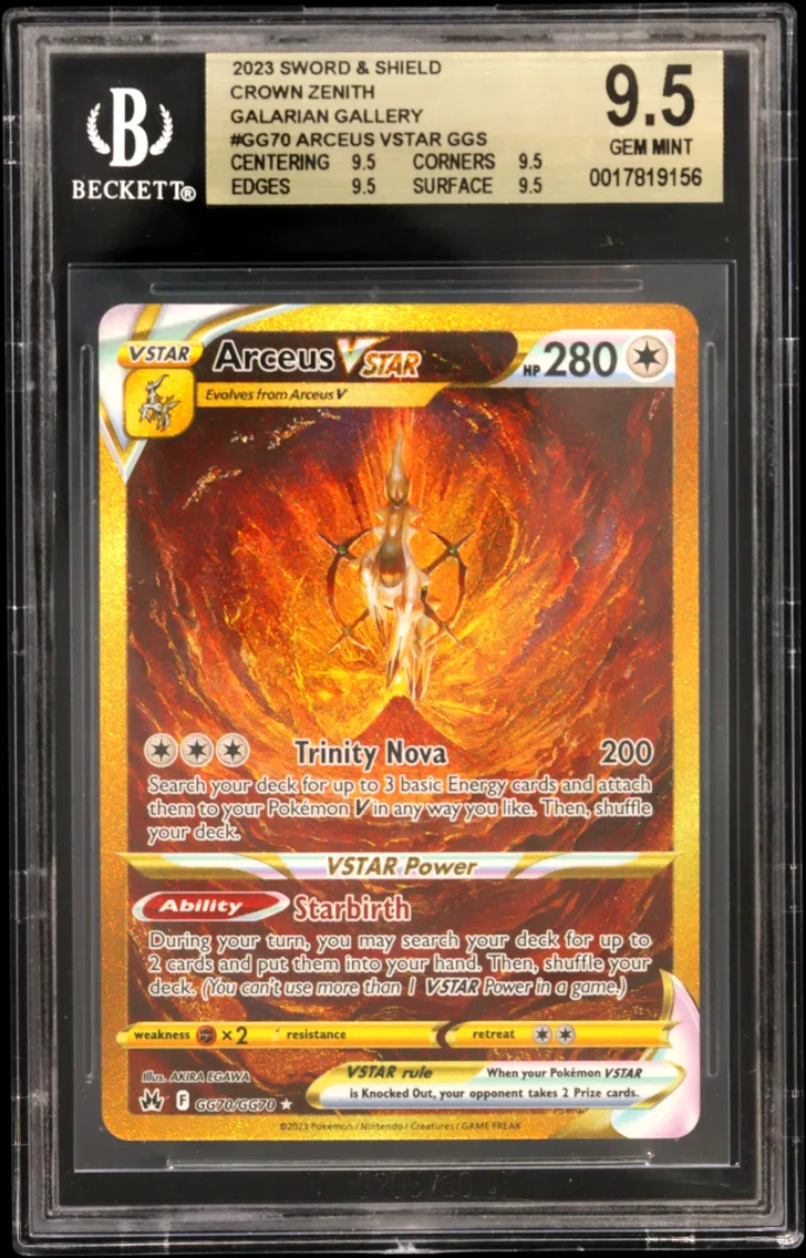 2023 #GG70 Arceus VSTAR GGS BGS 9.5 Sword and Shield Crown Zenith Galarian Gallery