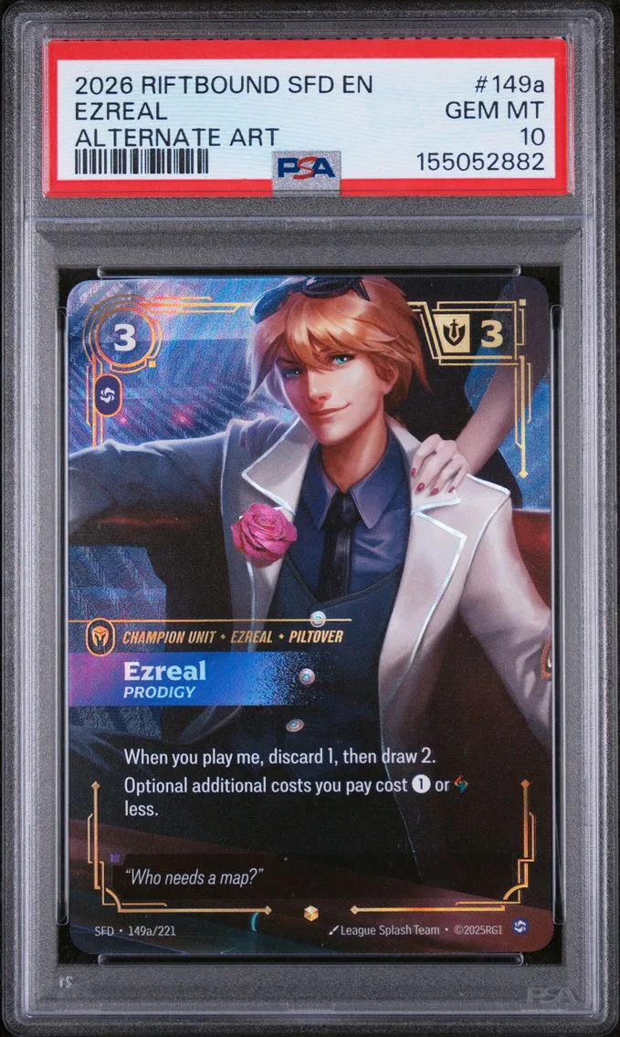 2026 #149a Ezreal - Prodigy PSA 10 Riftbound: League of Legends Sfd-Spiritforged