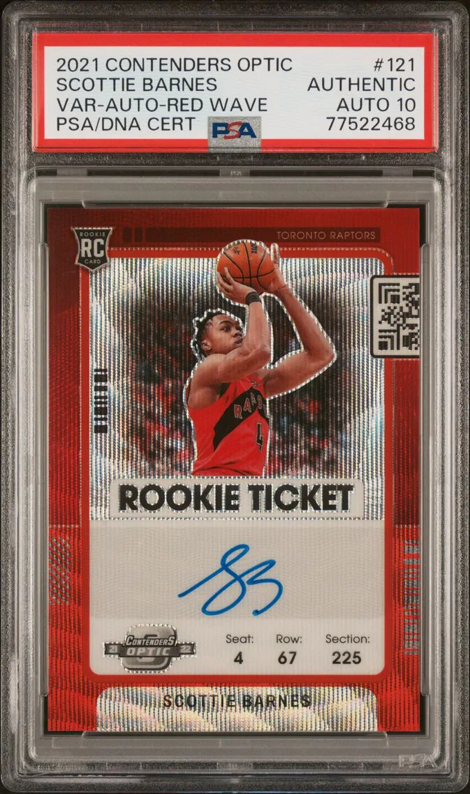 2021 #121 Scottie Barnes PSA Panini Contenders Optic