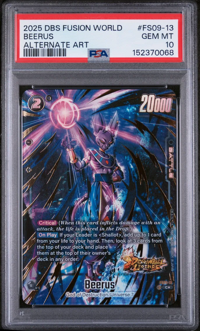 2025 #FS09-13 Beerus PSA 10 Dragon Ball Super Card Game Fusion World Starter Deck EX Shallot