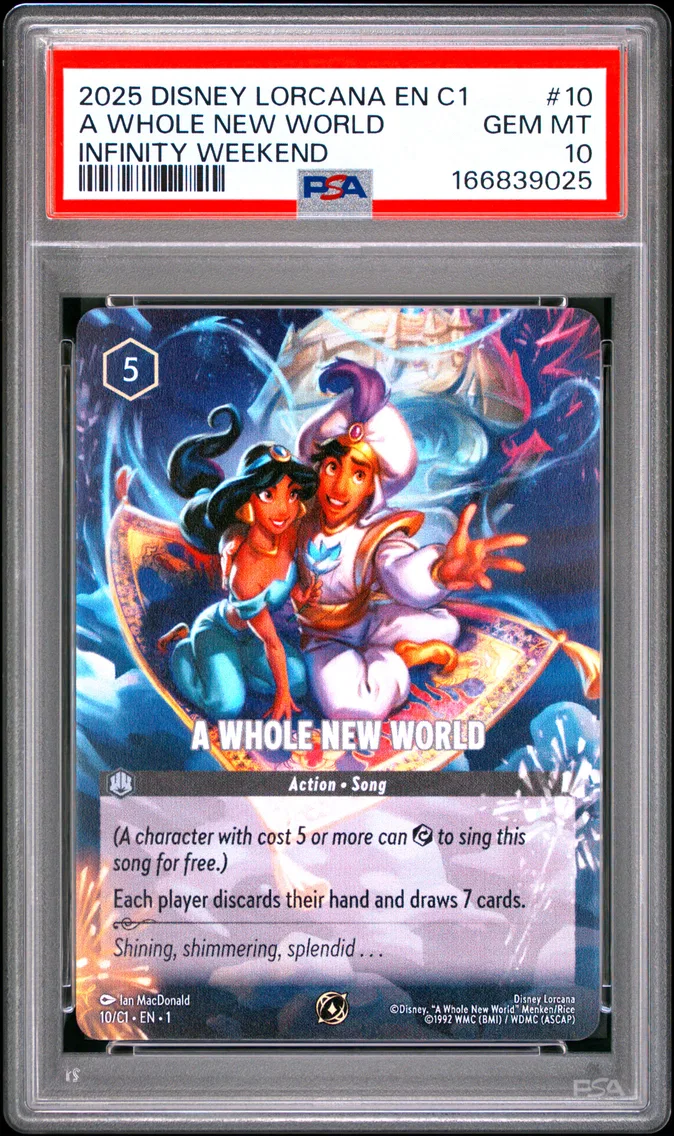 2025 #10 A Whole New World PSA 10 Disney Lorcana EN C1-Lorcana Challenge Promo