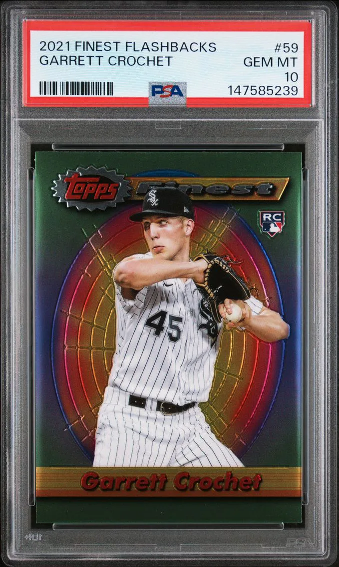2021 #59 Garrett Crochet PSA 10 Topps Finest Flashbacks