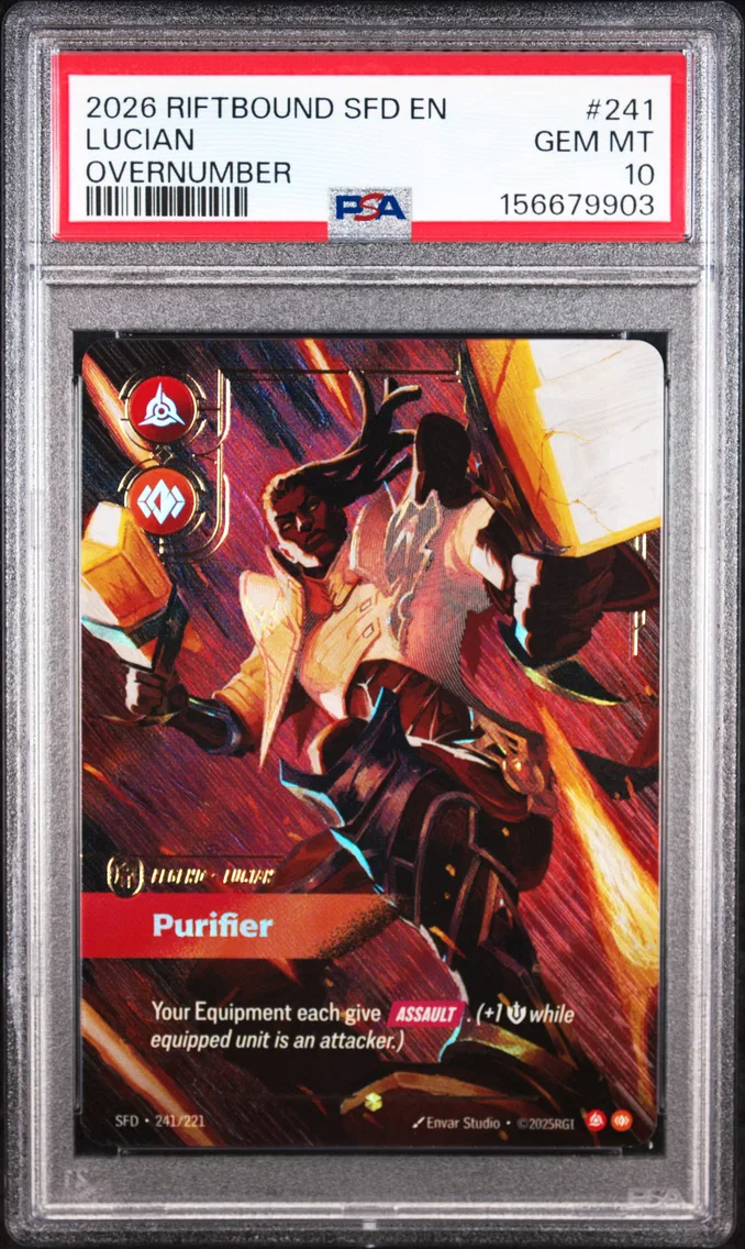 2026 #241 Lucian - Purifier PSA 10 Riftbound: League of Legends Sfd-Spiritforged
