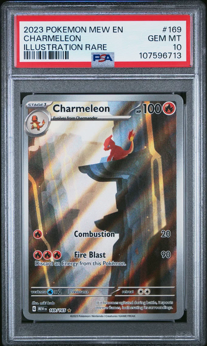2023 #169 Charmeleon PSA 10 Mew EN-151 Pokemon