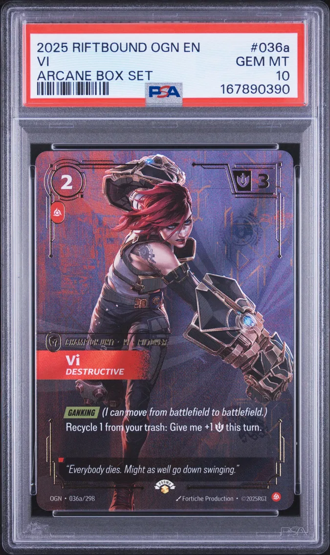 2025 #036a VI - Destructive PSA 10 Riftbound: League of Legends Ogn-Origins