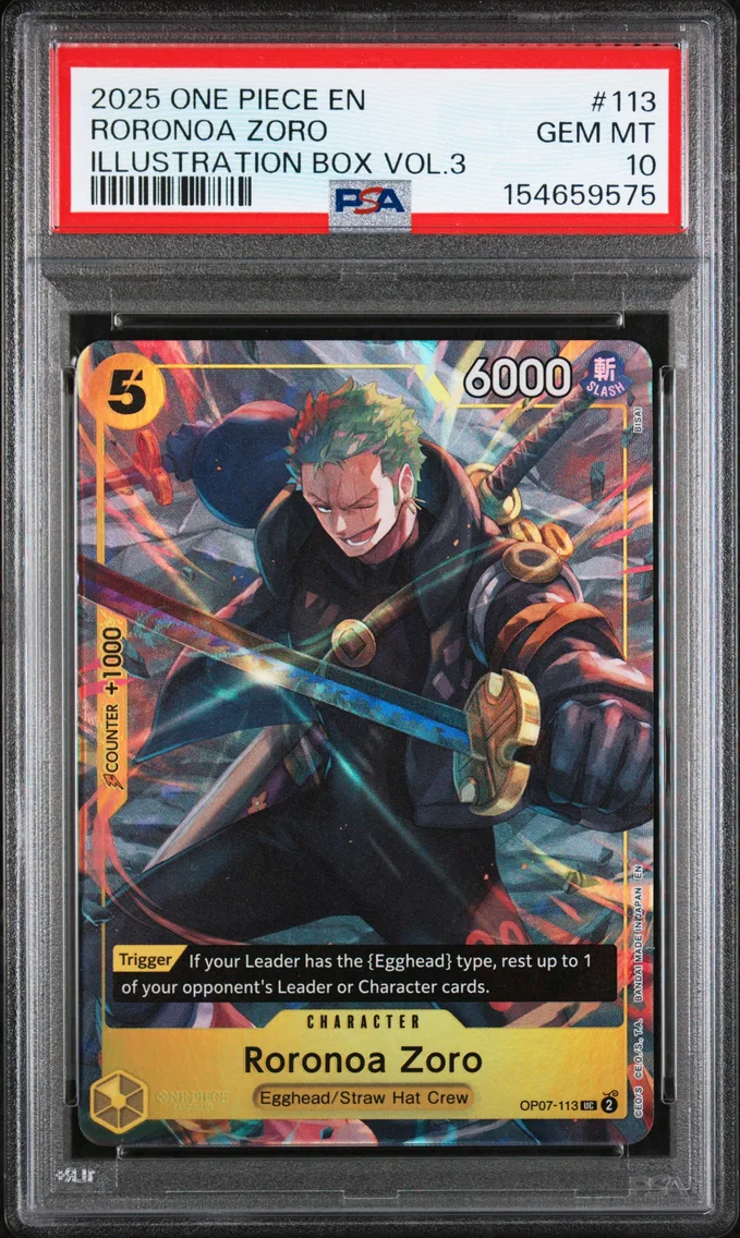 2025 #113 Roronoa Zoro PSA 10 One Piece Promos