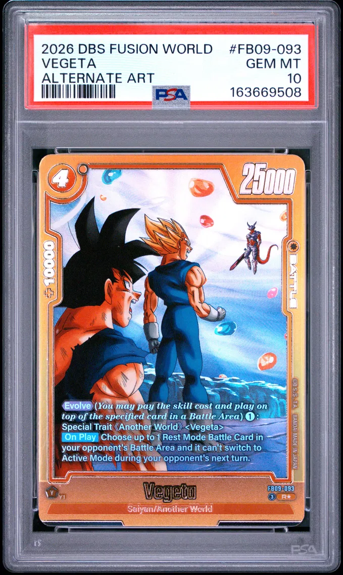 2026 #FB09-093 Vegeta PSA 10 Dragon Ball Super Card Game Fusion World Dual Evolution