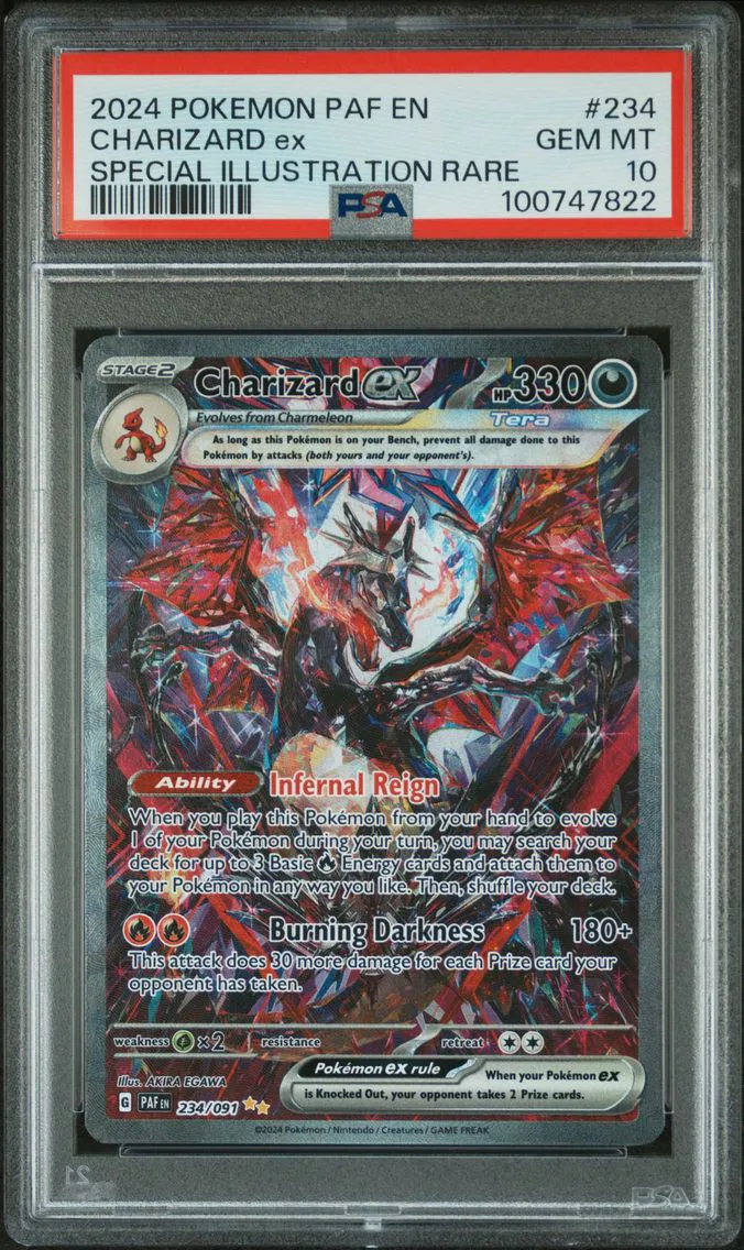 2024 #234 Charizard EX PSA 10 Paf EN-Paldean Fates