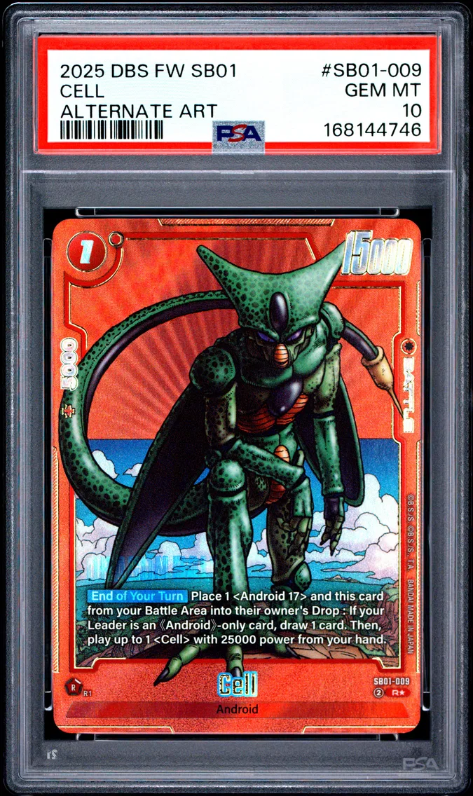 2025 #SB01-009 Cell PSA 10 Dragon Ball Super Card Game Fusion World Manga Booster 01