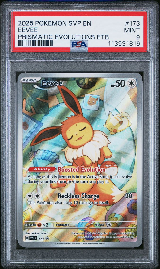 2025 #173 Eevee PSA 9 Svp EN-SV Black Star Promo Pokemon
