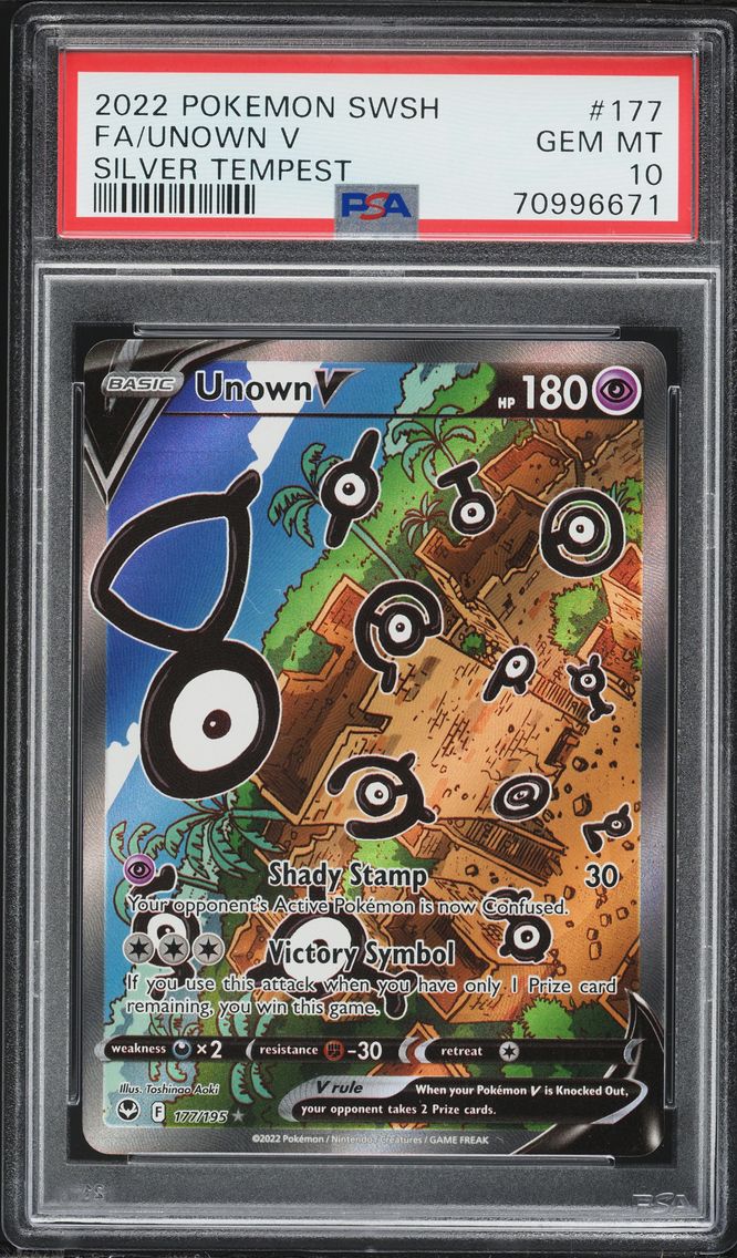 2022 #177 Full Art/Unown V PSA 1