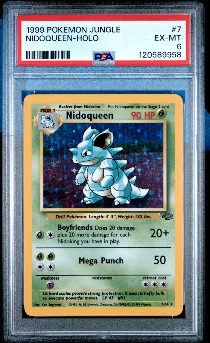 1999 #7 Nidoqueen-Holo PSA 6 Jungle