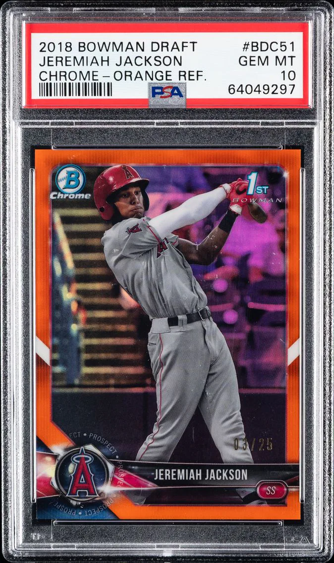 2018 #BDC51 Jeremiah Jackson PSA 10 Bowman Draft