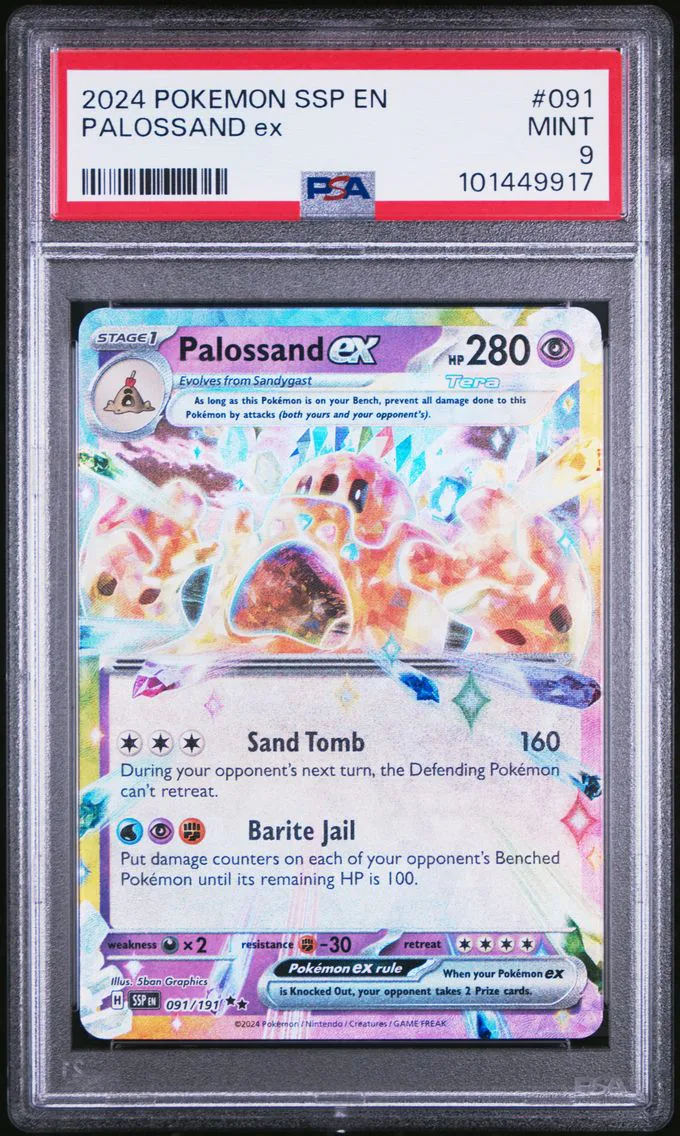 2024 #091 Palossand EX PSA 9 Ssp EN-Surging Sparks