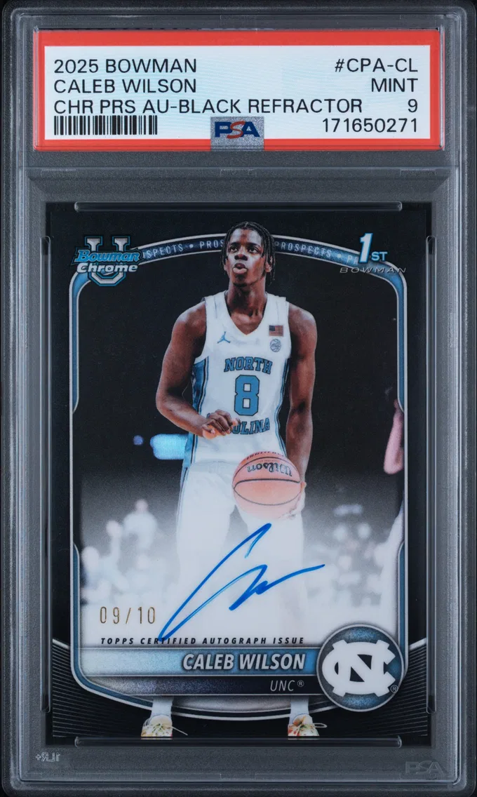 2025 #CPA-CL Caleb Wilson PSA 9 Bowman Chrome Prospect Autographs