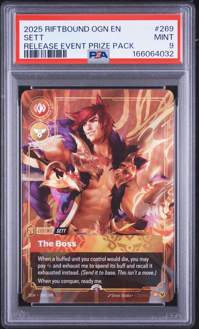 2025 #269 Sett - the Boss PSA 9 Riftbound: League of Legends Ogn-Origins