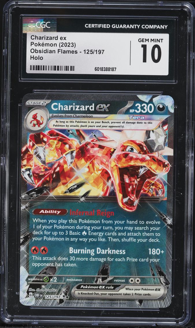 2023 #125 Charizard EX CGC 10 Obf EN-Obsidian Flames Pokemon