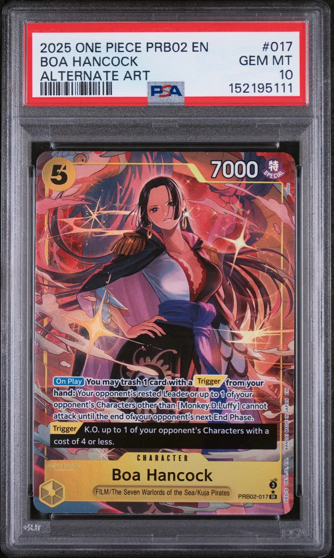 2025 #017 Boa Hancock PSA 10 One Piece PRB02-Premium Booster -One Piece Card the Best- Vol.2