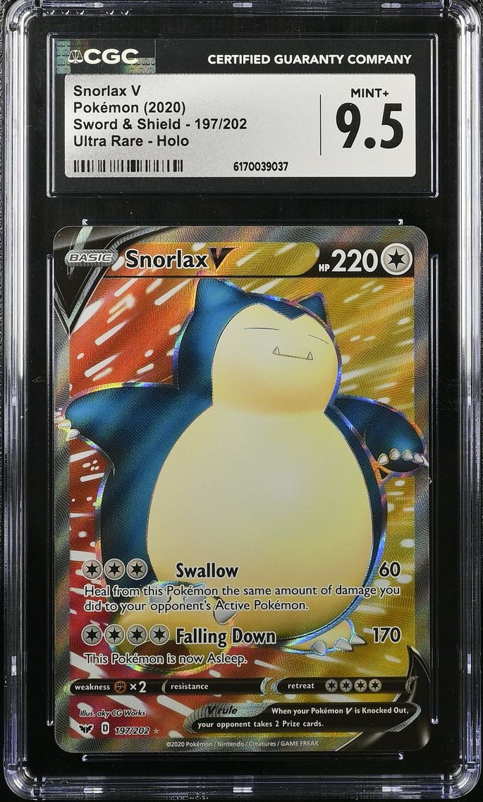 2020 #197 Snorlax V CGC 9.5 Sword & Shield - English