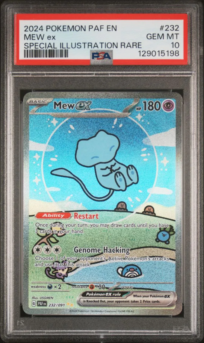 2024 #232 Mew EX PSA 10 Paf EN-Paldean Fates