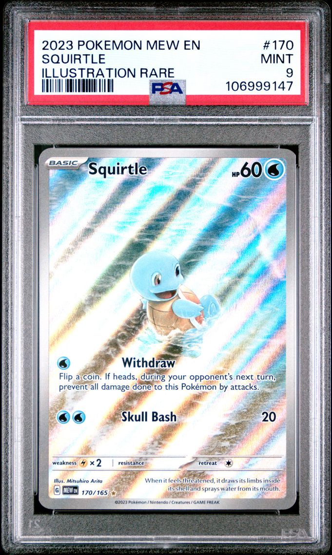 2023 #170 Squirtle PSA 9 Mew EN-151