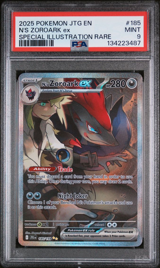 2025 #185 N's Zoroark EX PSA 9 Jtg EN-Journey Together Pokemon