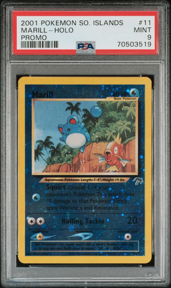 2001 #11 Marill-Holo PSA 9 Southern Islands Promo