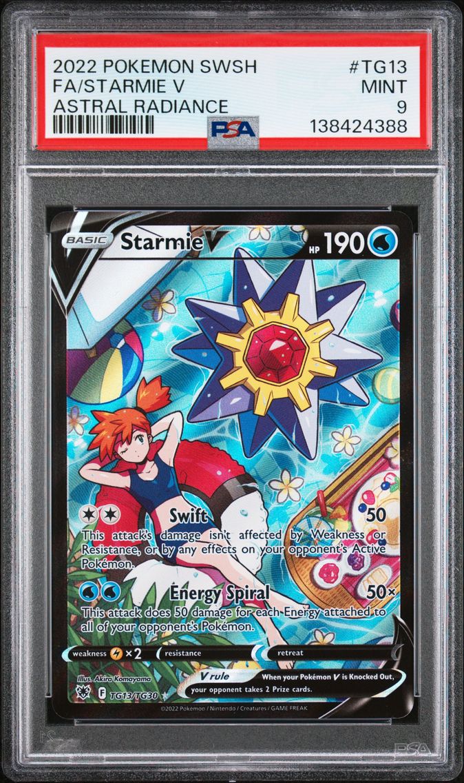 2022 #TG13 Full Art/Starmie V PSA 9 Sword & Shield Astral Radiance