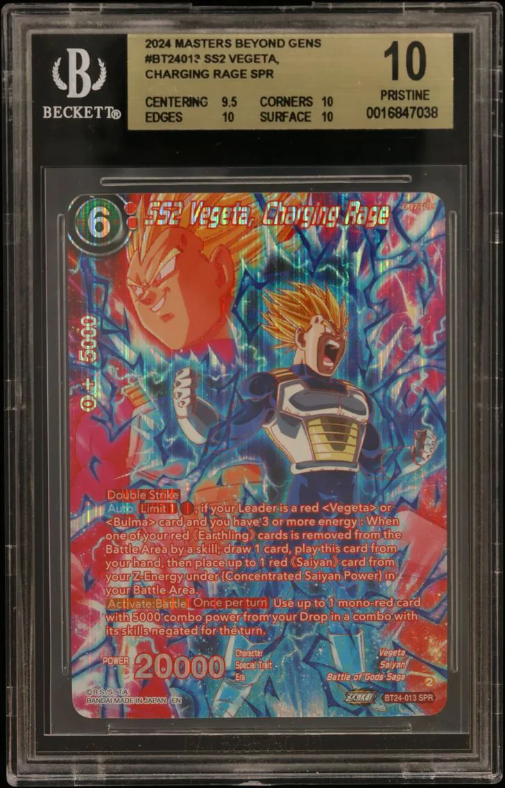 2024 #BT24013 SS2 Vegeta, Charging Rage SPR BGS 10 Dragon Ball Super Masters Beyond Generations