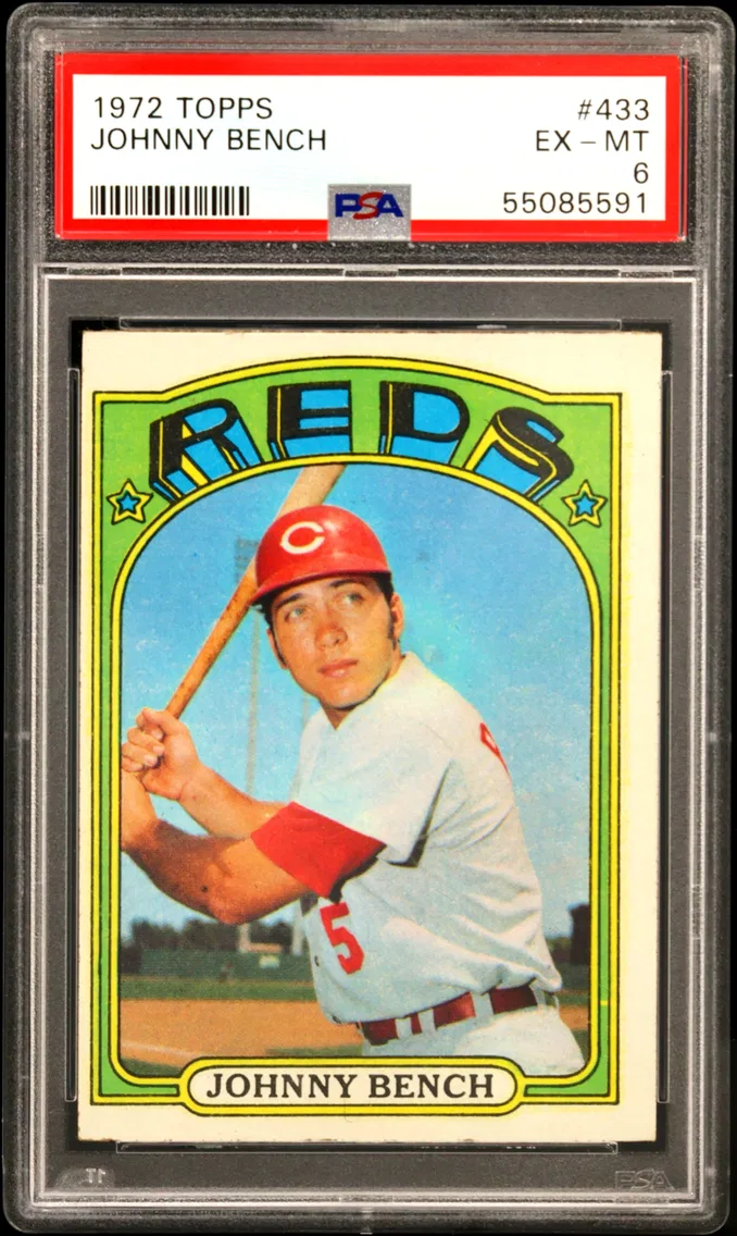 1972 #433 Johnny Bench PSA 6 Topps