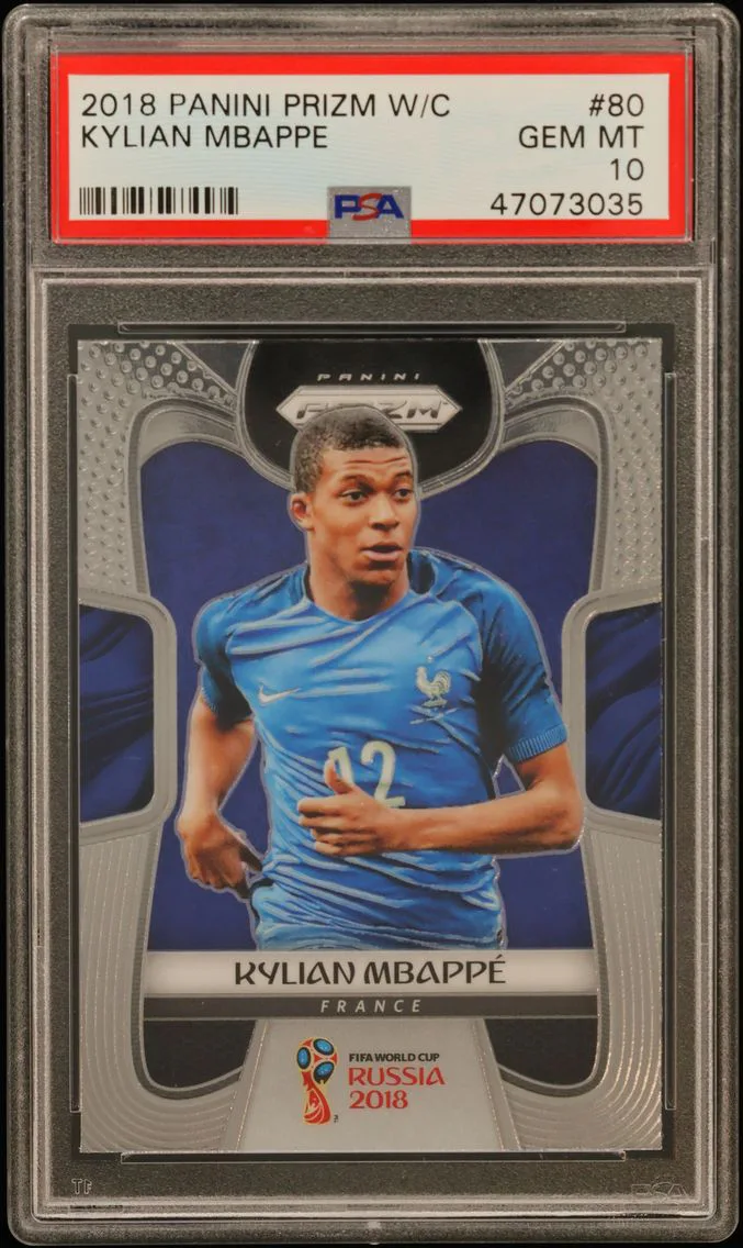 2018 #80 Kylian Mbappe PSA 10 Panini Prizm World Cup