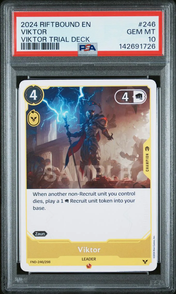 2024 #246 VIKTOR PSA 10 Riftbound: League of Legends Viktor Trial Deck