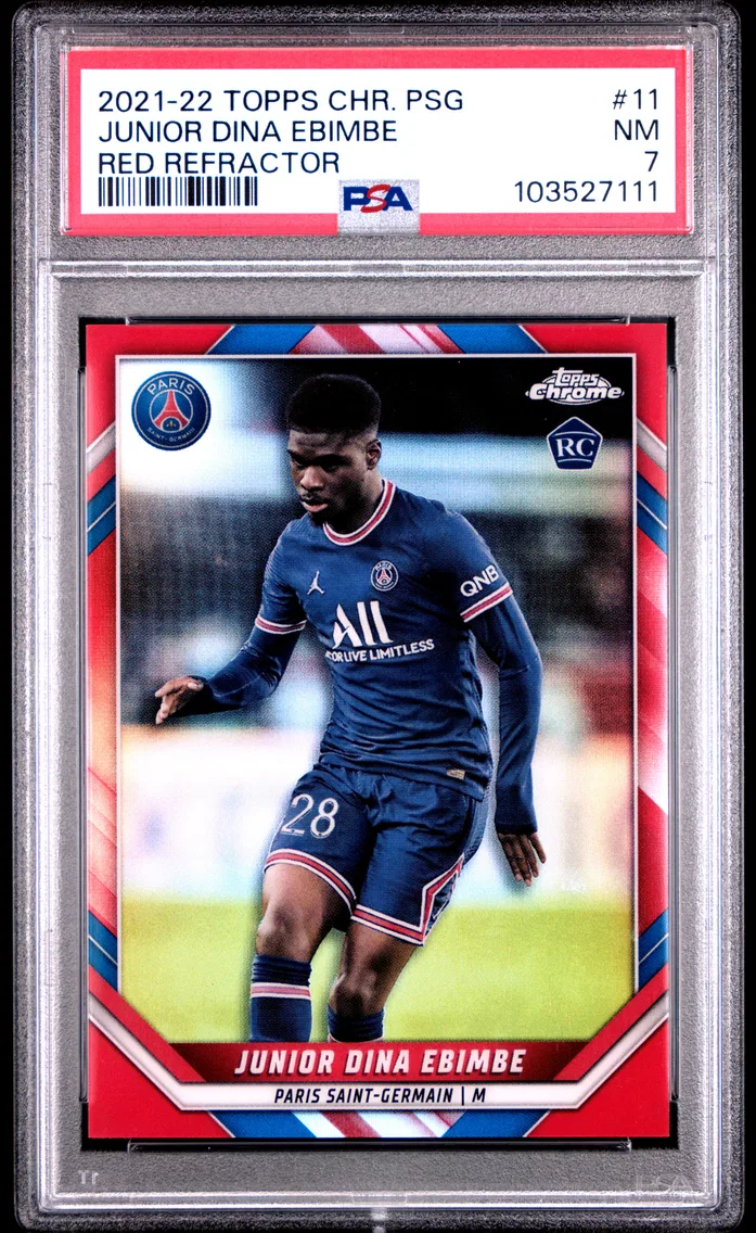 2021 #11 Junior Dina Ebimbe PSA 7 Topps Chrome Paris Saint-Germain