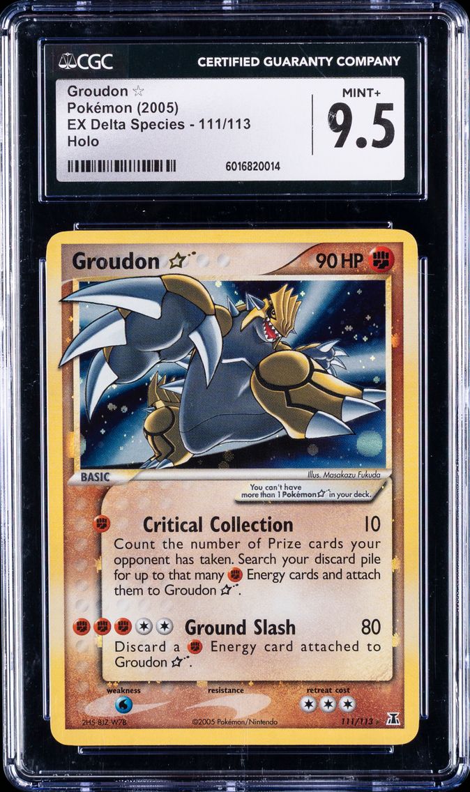 2005 #111 Groudon Gold Star CGC