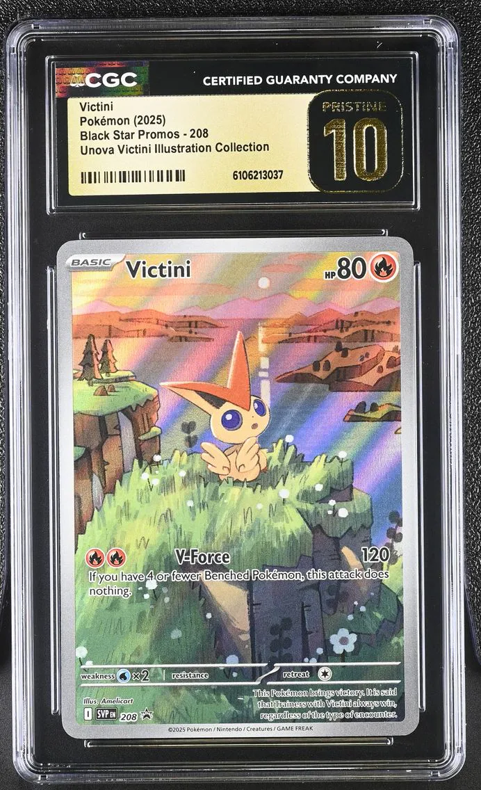2025 #208 Victini CGC 10 Pristine Black Star Promos - Scarlet & Violet SVP EN - English