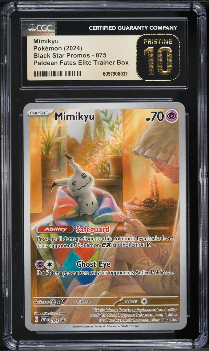 2024 #75 Mimikyu CGC 10 Pristine Svp EN-SV Black Star Promo Pokemon