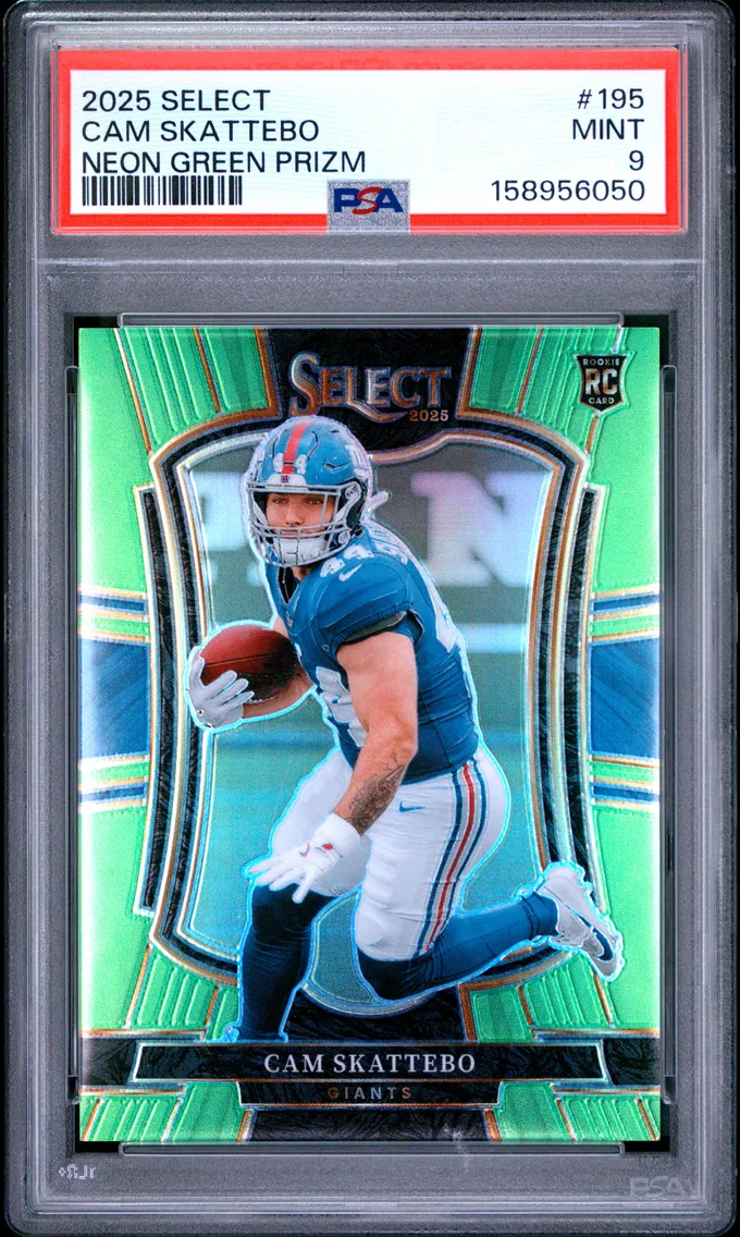 2025 #195 Cam Skattebo PSA 9 Panini Select