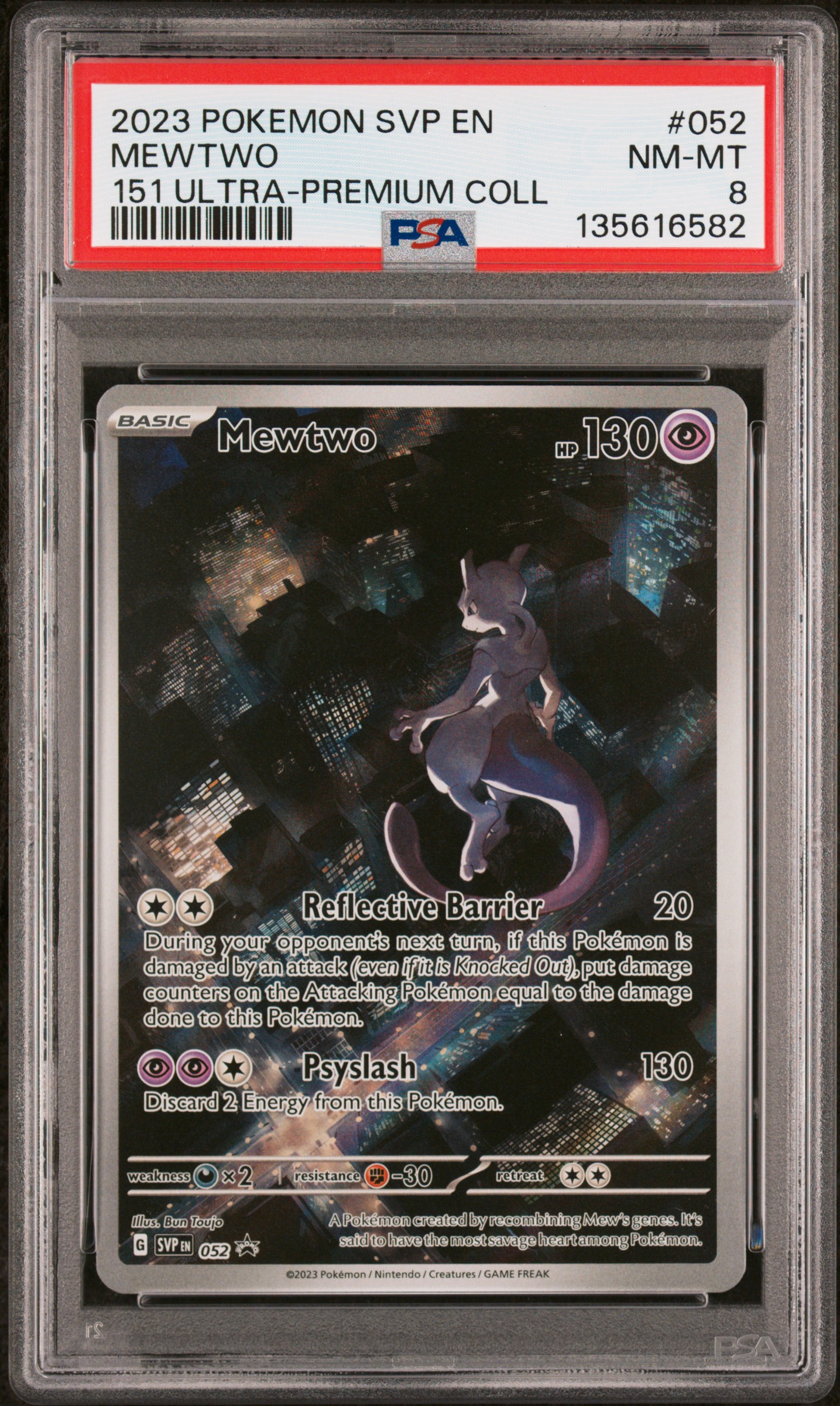 2023 #052 Mewtwo PSA 8 Svp En-Sv Black Star Promo