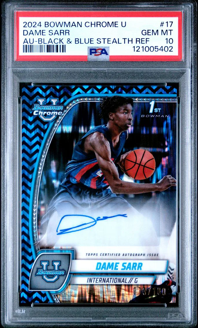 2024 #17 Dame Sarr PSA 10 Bowman Chrome University
