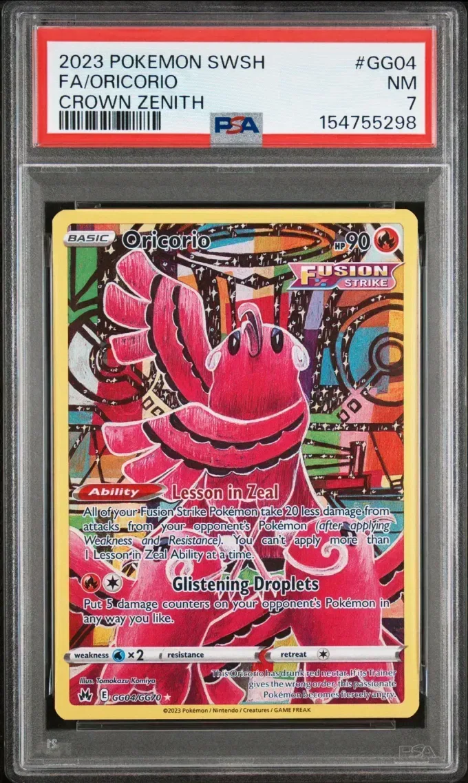 2023 #GG04 Full Art/Oricorio PSA 7 Sword and Shield Crown Zenith