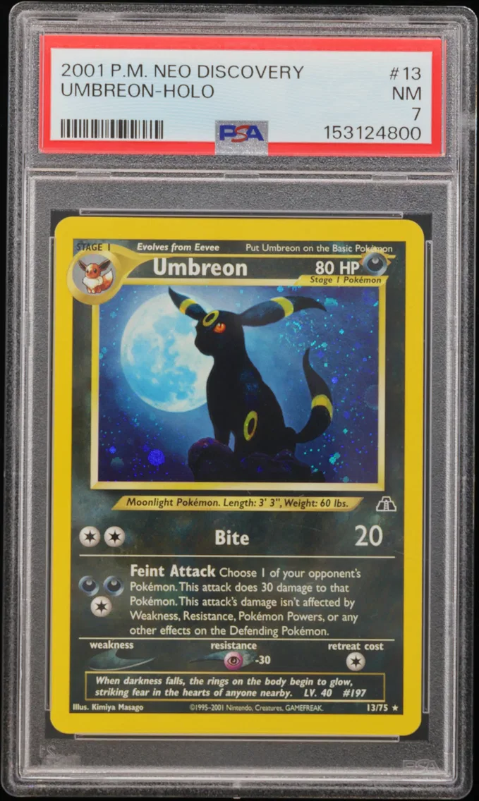 2001 #13 Umbreon-Holo PSA 7 Neo 