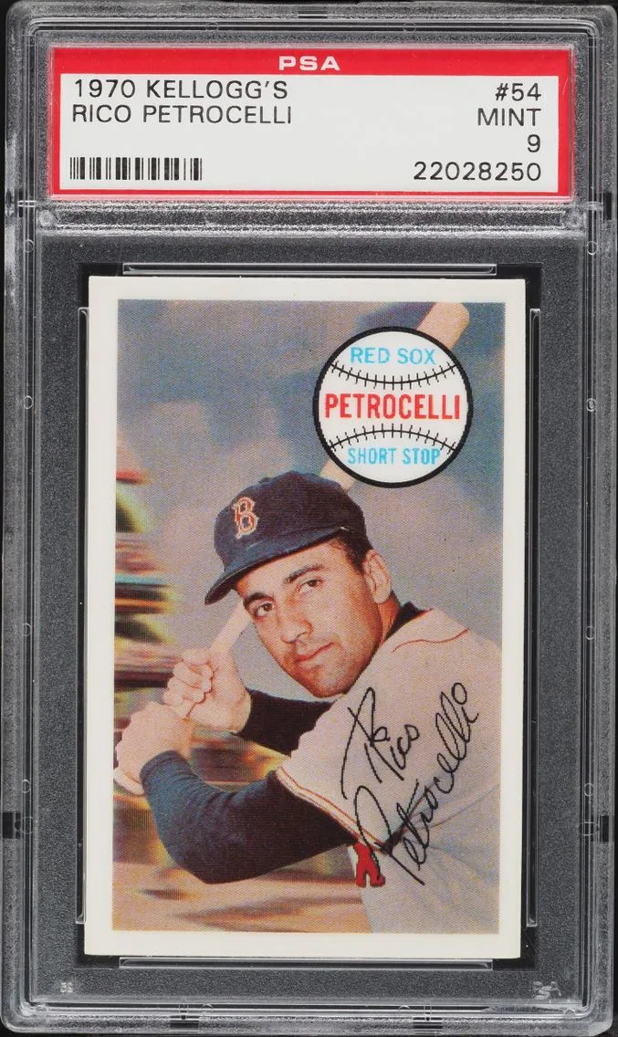 1970 #54 Rico Petrocelli PSA 9 Kellogg's