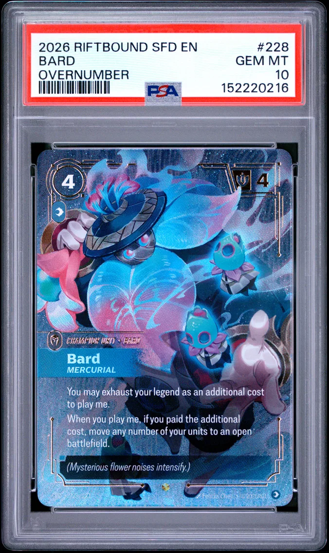 2026 #228 Bard - Mercurial PSA 10 Riftbound: League of Legends Sfd-Spiritforged