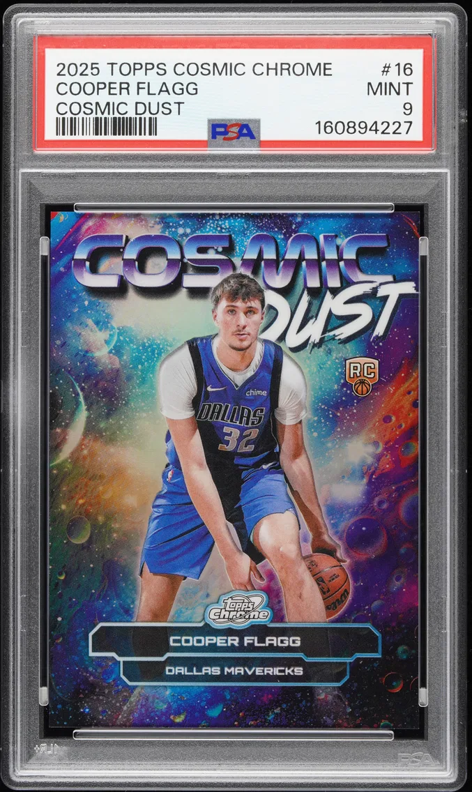 2025 #16 Cooper Flagg PSA 9 Topps Cosmic Chrome Cosmic Dust