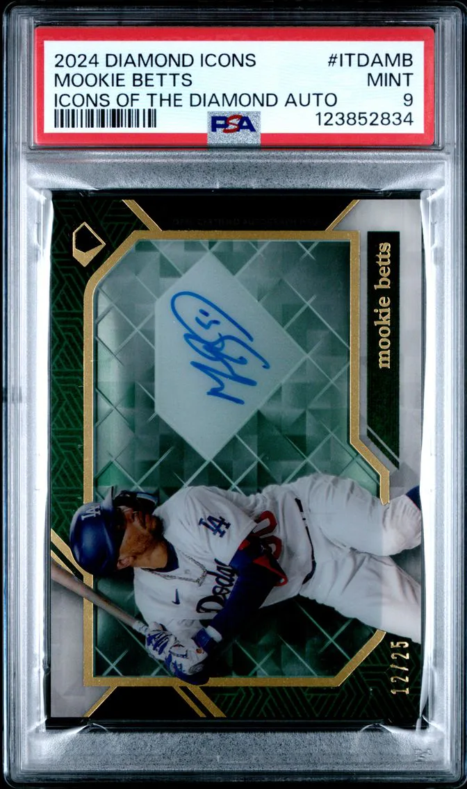 2024 #ITDAMB Mookie Betts PSA 9 Topps Diamond Icons Icons of the Diamond Autographs